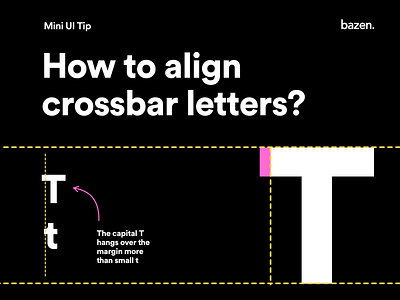 Mini UI Tip - How to align crossbar letters