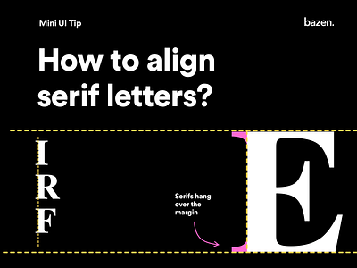 Mini Ui Tip - How to Align Serif Letters design tip design tips designtips letters serif serif font serif fonts serif typeface typogaphy typographic typography ui ui ux ui design uidesign uiux ux uxui
