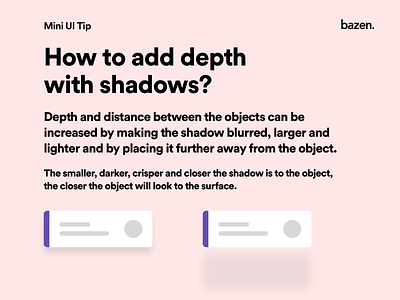 Mini UI - Depth with shadows design shadows ui ui design uidesign uidesigner uiux uiux design userexperience userexperiencedesign userinterface userinterface design userinterfacedesign ux uxdesign uxdesigner