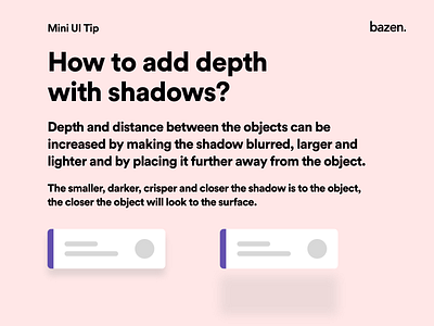 Mini UI - Depth with shadows