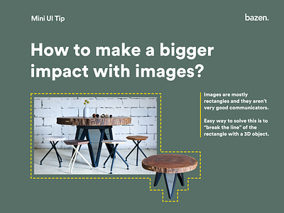 Mini Ui Tip - How to make a bigger impact with images design tip design tips designtips graphic design graphic design graphic designer graphicdesign layout design layoutdesign layouts ui uiux userinterface userinterfacedesign ux