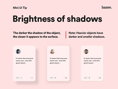 Mini UI Tip - How to use shadows to achieve depth