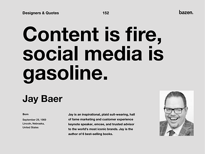 Quote - Hay Baer content design design agency design quote design quotes marketing marketing agency motivational motivational quotes motivationalquote quote design quotes social network social networks ui ui ux ui design uidesign uiux uiux design uiuxdesign