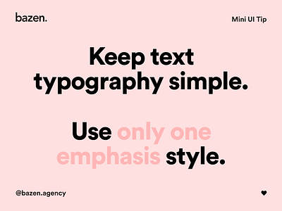 Mini UI Tip - How to use emphasis design principles design thinking design tip design tips designtips typogaphy typographic typography typography design typography poster ui uidesign uidesigner user experience user interface user interfaces userinterface ux ux design uxdesign