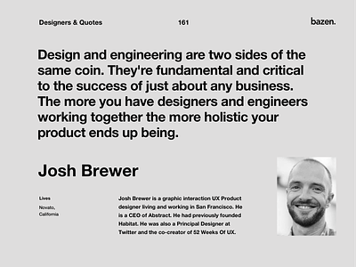 Quote - Josh Brewer