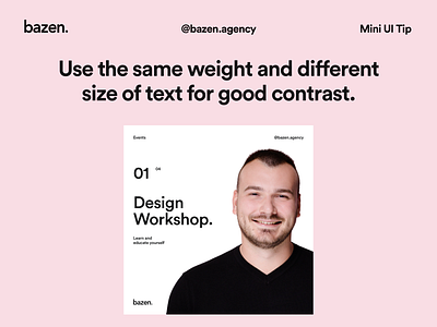 Mini UI Tip - High typography contrast
