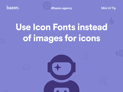 Mini UI Tip - Icon Fonts bazen agency design tip design tips font awesome fontello genericons icomoon icon design icon font icon pack icon set iconography icons icons design icons pack iconset typography ui design user interface design we love icon fonts