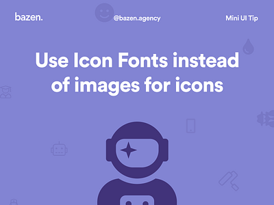 Mini UI Tip - Icon Fonts bazen agency design tip design tips font awesome fontello genericons icomoon icon design icon font icon pack icon set iconography icons icons design icons pack iconset typography ui design user interface design we love icon fonts