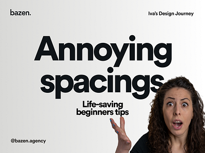 Junior Design Tip - Annoying spacings bazen agency design thinking design tip design tips junior junior designer spacing typo typography typography design ui ui design ux