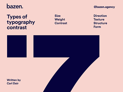 Design Tip - 7 types of typography contrast