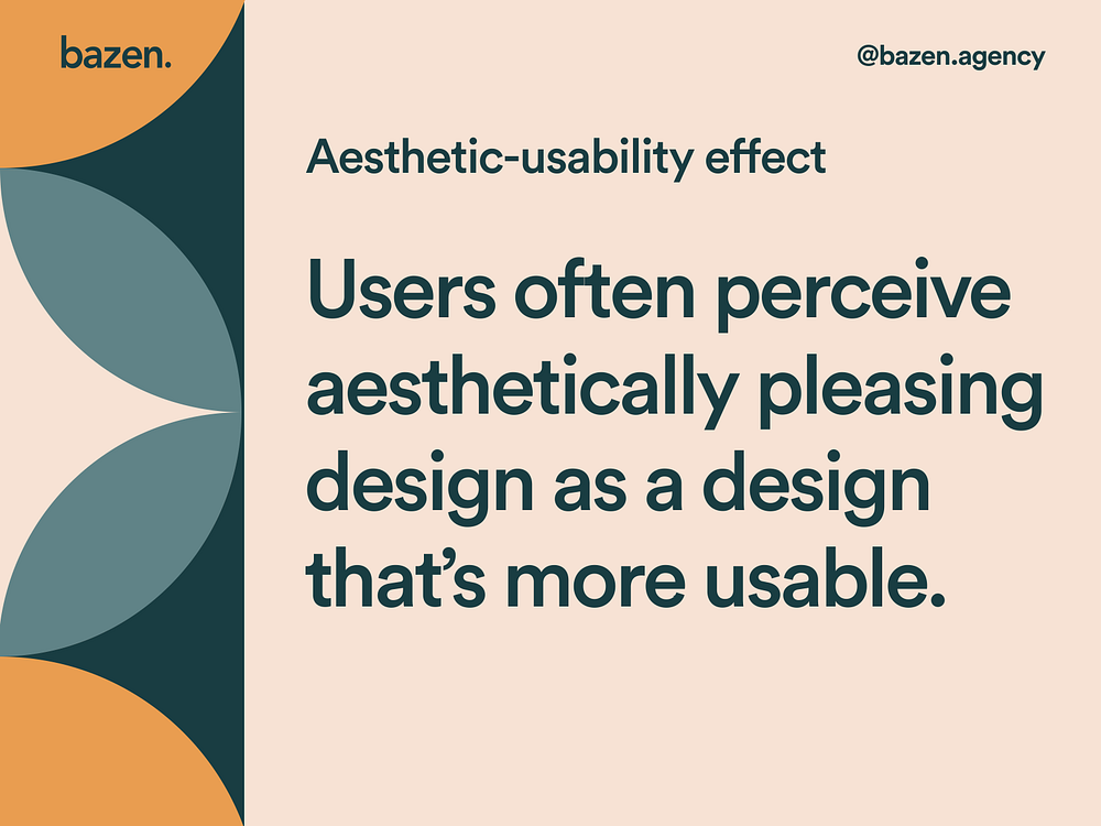 Design Tip - Aesthetic-usability effect by bazen.talks on Dribbble