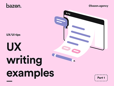 Design Tip - UX writing examples Part 1