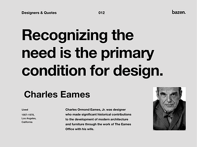 Quote - Charles Eames business design inspiration inspirational inspirational quote learn motivation motivational motivational quotes motivations principles product design quote quote design quotes ui ui design ui tips ux uxdesign uxui