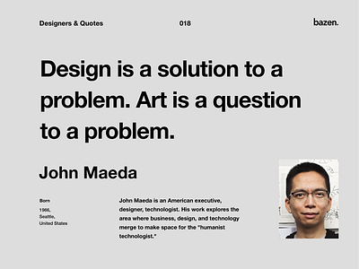 Quote - John Maeda art business design inspiration learn design motivation motivational monday motivational quotes principles product design quote quote design quotes tips ui ui design user interface ux ux design ux strategy uxui