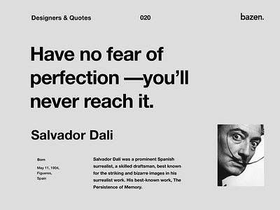 Quote - Salvador Dali art business design creative agency creative team design agency inspiration inspirational inspirational quote inspirational quotes motivational motivational quotes principles product design quote quote design quotes ui ui design ux ux design