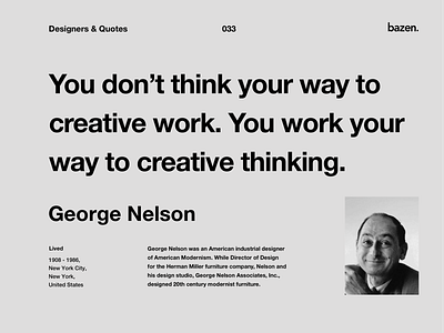 Quote - George Nelson