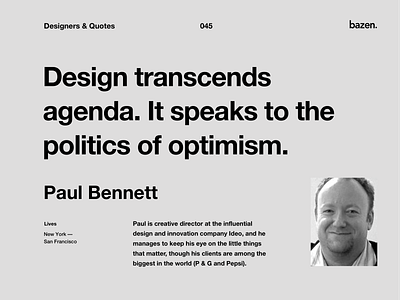 Quote - Paul Bennett