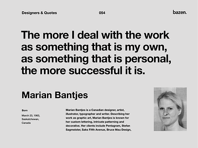 Quote - Marian Bantjes