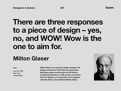Quote - Milton Glaser design quotes design tip design tips inspiration inspirational quote learn learn design motivation product design quote quote design quotes tip tips ui ui design uiux ux ux design uxui