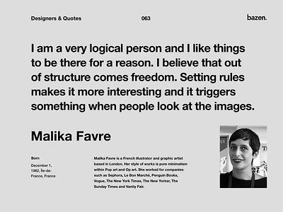 Quote - Malika Favre