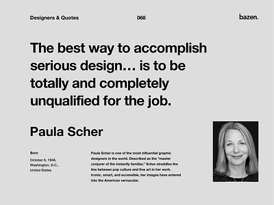 Quote - Paula Scher design quote design quotes design tip design tips inspiration inspirational quote learn motivation motivational quotes motivations principles product design quote quote design quotes tip tips ui ui design ux