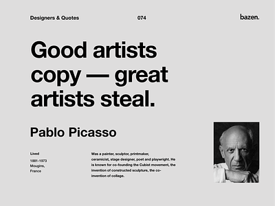 Quote - Pablo Picasso
