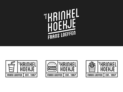 Identity for snackbar 't Krinkelhoekje branding design icon illustration logo typography