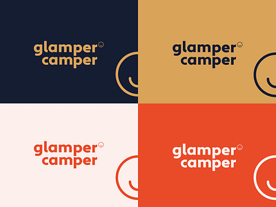 Glamper Camper branding design icon logo