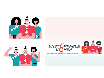 Unstoppable Women bangladesh branding character design design illustration