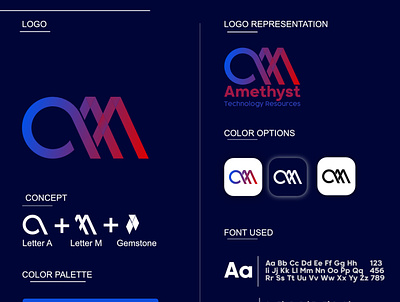 Amethyst Logo concept. branding design graphic design logo typography vector
