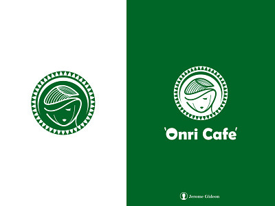 Onri Cafe Logo app branding design graphic design illustration logo typography ui ux vector