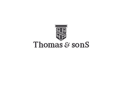 Thomas&sonS branding design flat illustrator logo vector