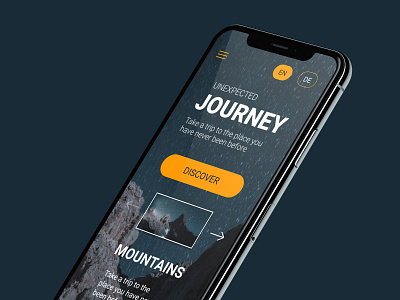 Unexpected Journey - promo web site - mobile adaptive iphone landing mobile promo responsive website resposive travel travelling website