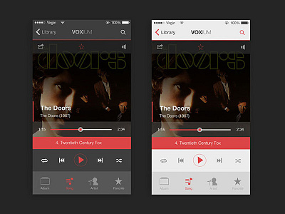 Voxium Player for IOS 7+ Skins app flat flat ui ios iphone music player skin ui