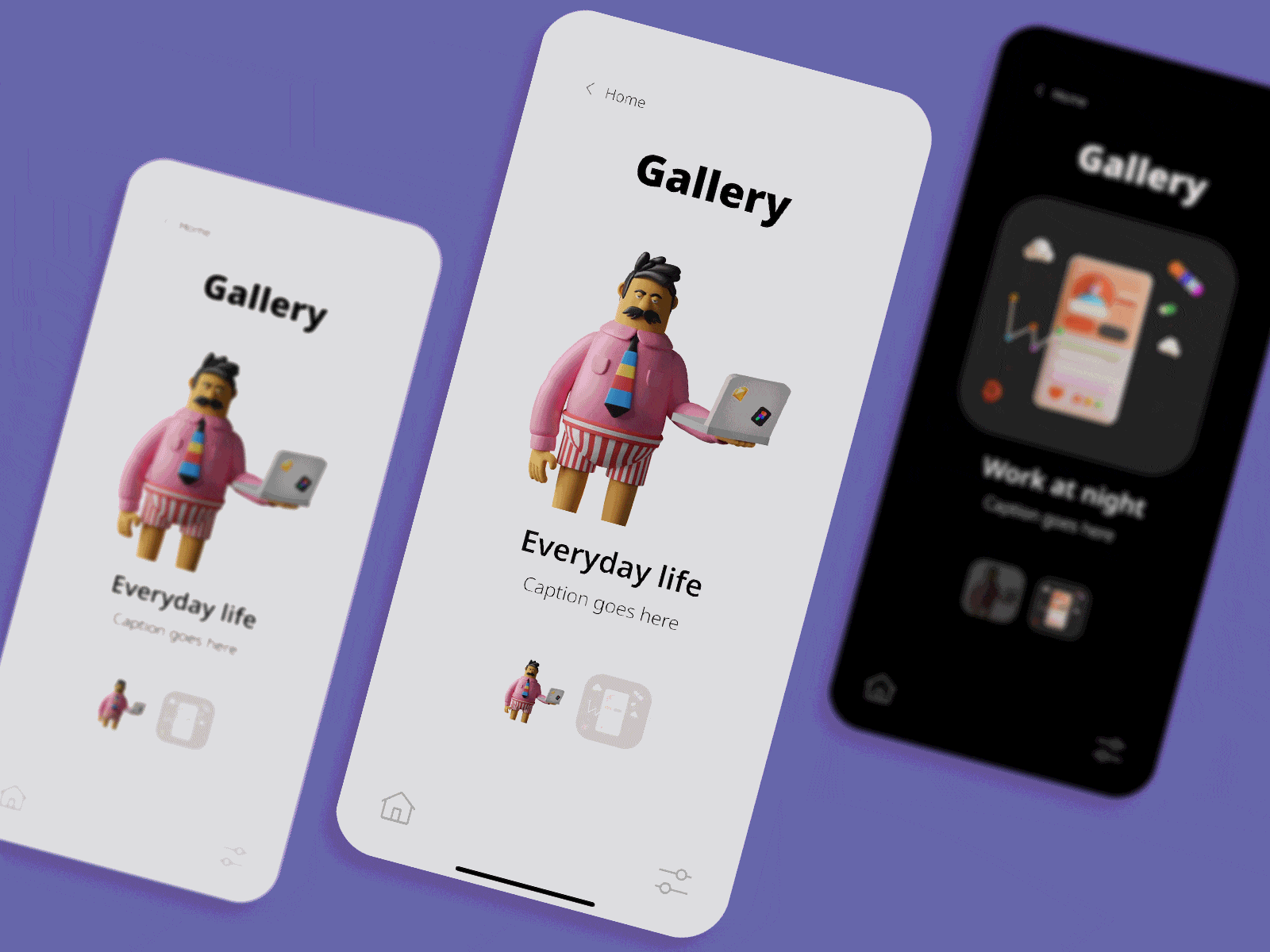 Gallery Mobile App Concept animation app design flat flat ui ios iphone mobile motion graphics ui