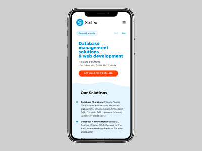 sfotex.com - mobile view adaptive corporate flat flat ui iphone mobile responsive site web web site
