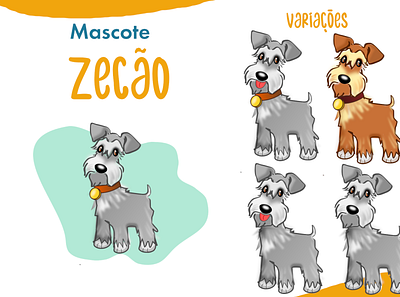 Zecão - Mascote para Pet Shop cão dog dog illustration ilustração inkscape mascot mascot design mascote pet shop schnauzer