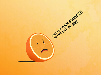 Orange Squeeze character fruit funny humor humour illustration orange orange juice typography vector