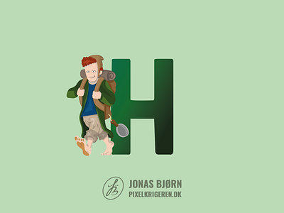 H for Halfling adobe art draw drawing fantasy frodo halfling hobbit illustration illustrator vector vector art