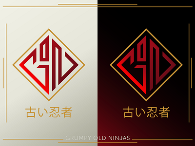 GON - Grumpy Old Ninjas branding csgo design esport illustration illustrator logo logo design logodesign ninja ninjas oldboys vector
