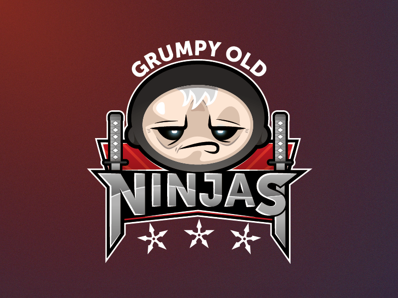 Grumoy old Nonjas mascot esportlogo esport logodesign logotype vector character design character design logo branding 2d art logo design illustrator gaming cs:go counter strike illustration