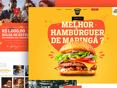 Maringá Food Festival - Website burguer food maringa nerau ui webdesign website