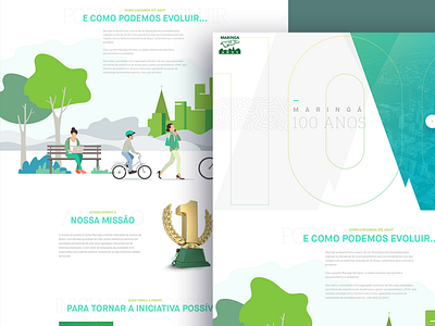 Maringa 100 anos - Website brazil city green interface maringa parana ui web webdesign