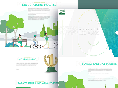 Maringa 100 anos - Website brazil city green interface maringa parana ui web webdesign