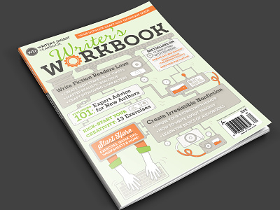 Writer's Workbook cover design graphic design illustraion layout design magazine