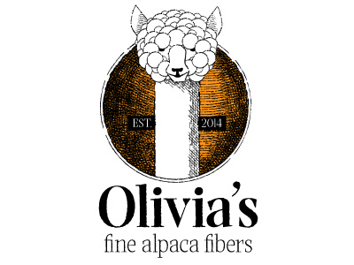 Olivia's Fine Alpaca Fibers adobe illustrator graphic design illustration logo typography vector vector brushes