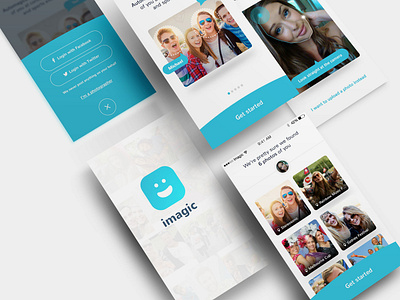 Imagic app apple blue blue and white iphone icons mobile ui user experience user interface ux ux ui