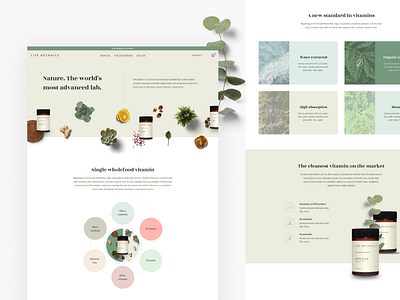 Life Botanics / The Difference branding clena content copy copywriting earth ecommerce health mineral minimal mockup nature pastel product supplement ux ux ui vitamin webdesign website