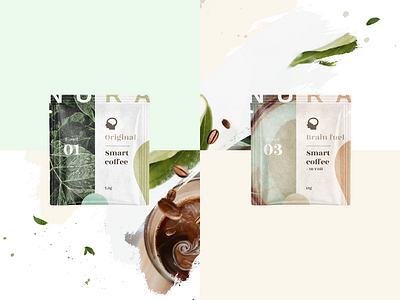 Nura sachets / coffee packaging mockup