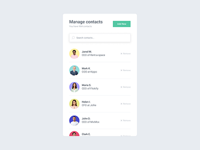 SH / Manage contacts UI module